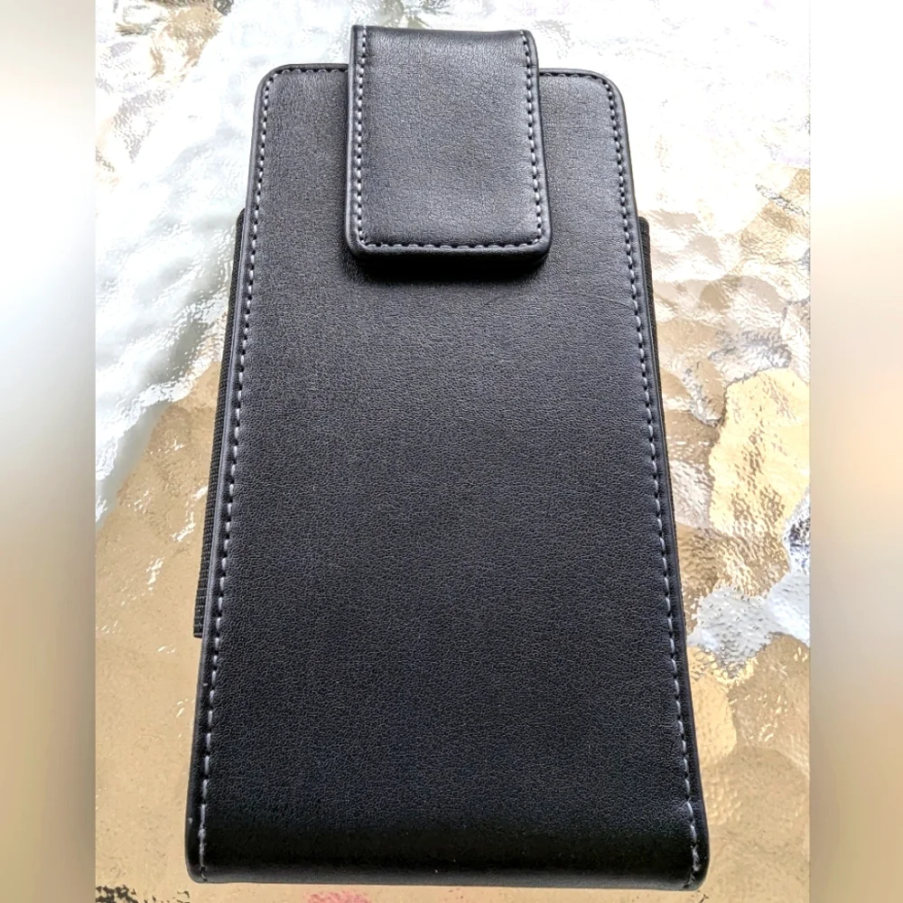 Black Leather Phone Holster